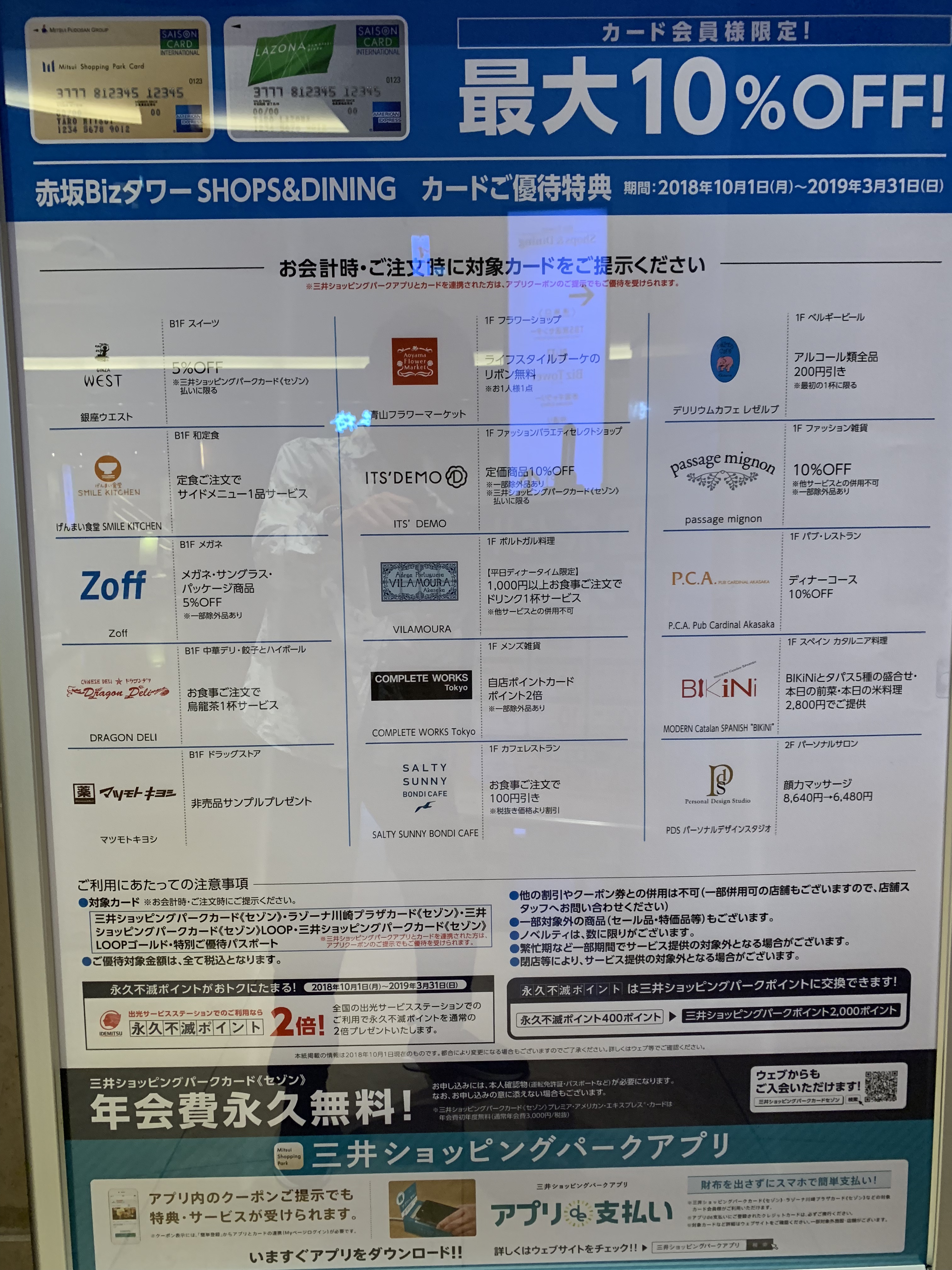 三井ショッピングパークカード提示で最大10%OFF