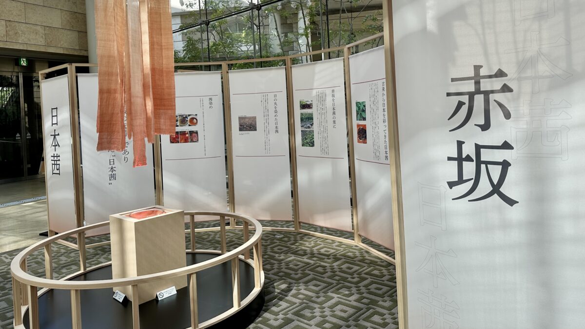 赤坂Bizタワーに赤坂のルーツ「茜」展示・フォトスポット開催中
