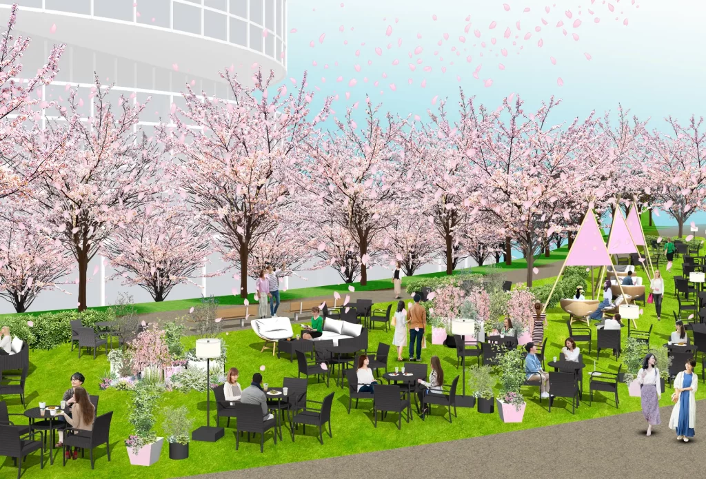 【東京ミッドタウン】期間限定屋外ラウンジ「ROKU〈六〉 MIDTOWN BLOSSOM LOUNGE」