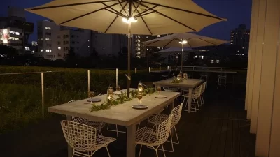 【東京ミッドタウン】9月19日～10月31日までukafeのテラスでワインとビールが飲み放題を開催。デリレート付き！